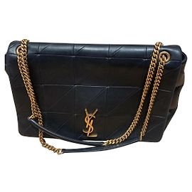 Saint Laurent Jamie Tasche Medium Schwarz Lammleder Schwarz