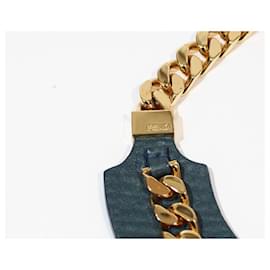 Fendi-Necklaces-Blue,Gold hardware