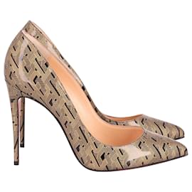 Christian Louboutin-Christian Louboutin Pigalle Follies 100 in Gold Patent Leather-Golden