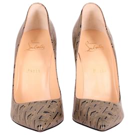 Christian Louboutin-Christian Louboutin Pigalle Follies 100 in Gold Patent Leather-Golden,Metallic