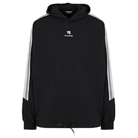 Balenciaga-Balenciaga Sporty B logo hoodie-Black