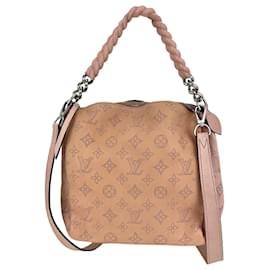 Louis Vuitton-Louis Vuitton Hand Bag Babylone Mahina Chain Bb Magnolia Pink Shoulder Bag A993d -Pink