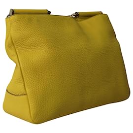 Dolce & Gabbana-Dolce & Gabbana Sicily Bag in Yellow Calfskin Leather-Yellow
