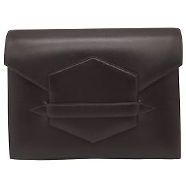 Hermès Pochette Hermes Faco Box en cuir marron Marron