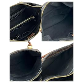 Louis Vuitton-Louis Vuitton Bag Pallas Mm Monogram Calf Leather Black Handbag Added Inserta962 -Black