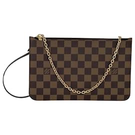 Louis Vuitton-Louis Vuitton Louis Vuitton Pochette Damier Ebene Clutch Crossbody Bag From Neverfull C111 -Other