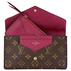 Louis Vuitton-Louis Vuitton Wallet Monogram Jeanne Fuchsia W/both Inserts Wallet A944 -Brown