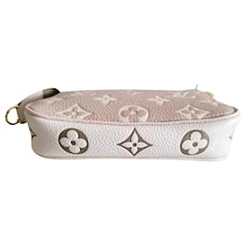 Louis Vuitton-Louis Vuitton Pochette Accessory Monogram Empreinte Leather Wristlet Bag-Flesh