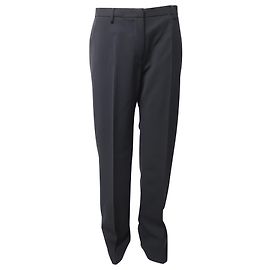 Pantalones de pernera recta Max Mara en lana negra Negro
