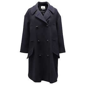 Isabel Marant Etoile gefütterte Cabanjacke aus marineblauer Wolle Blau Marineblau