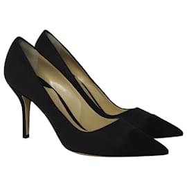 Paul Andrew-Paul Andrew Point-Toe Pumps in Black Leather-Black