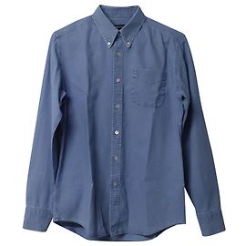Tom Ford Button-Down-Chambray-Hemd aus blauem Leinen Blau