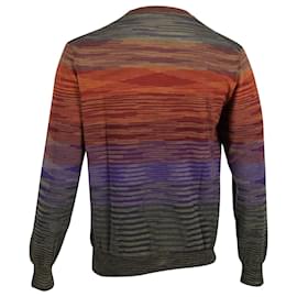 Missoni-Suéter Missoni Crewneck em lã multicolorida-Multicor