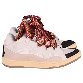 Tênis Lanvin Curb em couro de bezerro branco Branco
