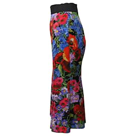 Dolce & Gabbana-Dolce & Gabbana Midi Skirt in Floral Print Silk-Other