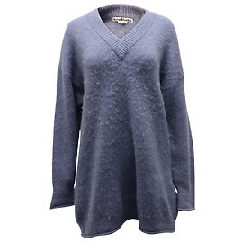 Acne Studios – Keandra – Pullover mit V-Ausschnitt aus blauem Nylon Blau Hellblau
