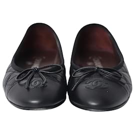 Chanel-Chanel Classic Quilted Ballet Flats in Black Leather-Black