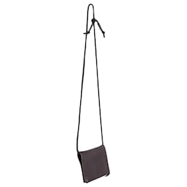 Marni-Marni Flat Crossbody Bag in Black Leather-Black