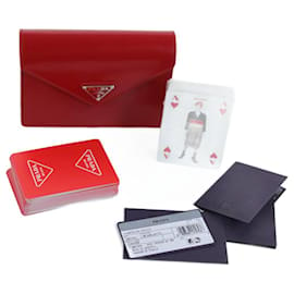 Prada-Prada clutch and card game-Red