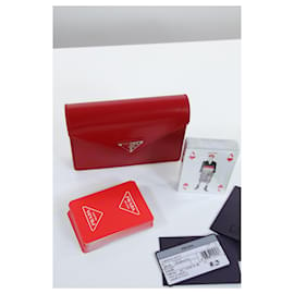 Prada-Prada clutch and card game-Red