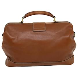 Céline-CELINE Hand Bag Leather 2Way Brown Auth am2746g-Brown