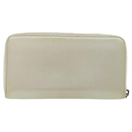 Chanel-CHANEL Caviar Skin Long Wallet Leather Silver CC Auth gt2797-Silvery