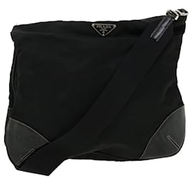 Prada-PRADA Shoulder Bag Nylon Black Auth pt4400-Black