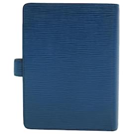 Louis Vuitton-LOUIS VUITTON Epi Agenda MM Day Planner Cover Blue R20045 LV Auth hk457-Blue