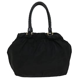 Prada-PRADA Hand Bag Nylon Black Auth bs1990-Black