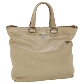 Prada-PRADA Tote Bag Leather Gold Auth yk4933-Golden
