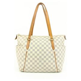 Louis Vuitton-Damier Azur Totally MM Tote Bag Shoulder with Zipper-Other