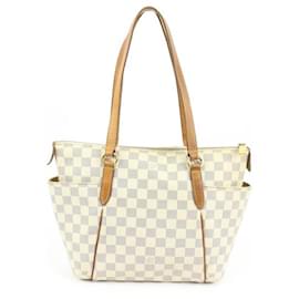 Louis Vuitton-Damier Azur Totally PM Zip Tote Shoulder Bag-Other