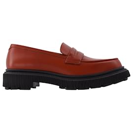 Autre Marque-159 Loafers  in Red Leather-Red