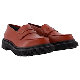Autre Marque-159 Loafers  in Red Leather-Red
