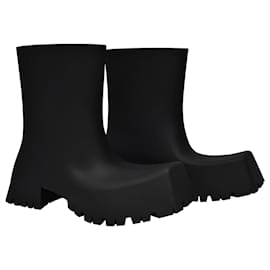 Balenciaga-Trooper Rubb Ankle Boots - Balenciaga -  Black-Black