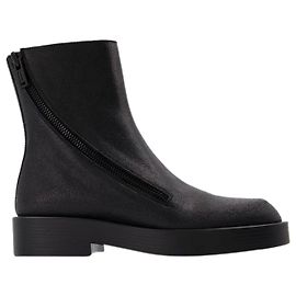 Ann Demeulemeester Ankle Boots Ernest em couro preto Preto
