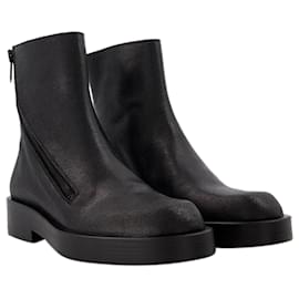Ann Demeulemeester-Ernest Ankle Boots in Black Leather-Black
