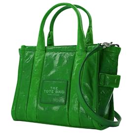 Marc Jacobs-The Mini Tote in Fern Green Leather-Green