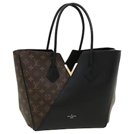Louis Vuitton-LOUIS VUITTON Monogram Kimono MM Tote Bag Black M40460 LV Auth knn090-Black
