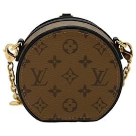 Louis Vuitton-LOUIS VUITTON Monogram Reverse Boite Chapeau Sac à bandoulière Marron M68577 LV connu091-Marron,Autre
