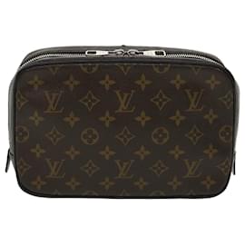 Louis Vuitton-LOUIS VUITTON Monogram MacassarTrousse and CrackingGM CosmeticPouch M47506 RO396-Other
