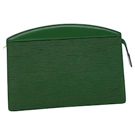 Louis Vuitton-LOUIS VUITTON Epi Trousse Crete Pouch Green M48407 LV Auth 31311-Green