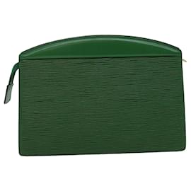 Louis Vuitton-LOUIS VUITTON Epi Trousse Crete Pouch Green M48407 LV Auth 31311-Green