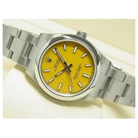 Rolex-Rolex Oyster Perpetual31 YELLOW DIAL 277200 Mens-Silvery