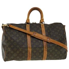 Louis Vuitton-Louis Vuitton Monogram Keepall Bandouliere 45 Boston Bag M41418 LV Auth cl144-Other