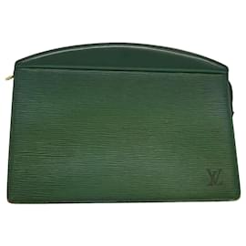 Louis Vuitton-LOUIS VUITTON Epi Trousse Crete Pouch Green M48404 LV Auth bs1821-Green