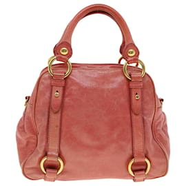 Miu Miu-Miu Miu Hand Bag Leather 2way Pink Auth gt2774-Pink