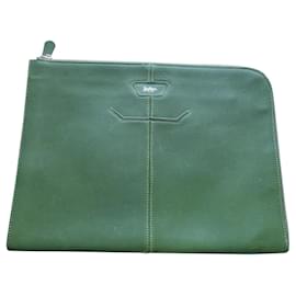 Autre Marque-belber briefcase in light green leather-Light green