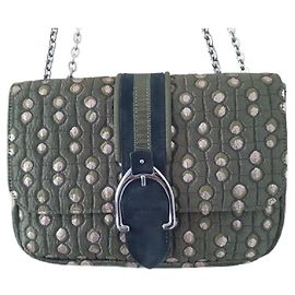 Borsa a spalla LONGCHAMP Amazone dandy Nero Verde oliva