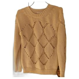 Sandro Grobstrickpullover aus Baumwolle Beige Beige